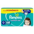 FRALDA PAMPERS CONFORT SEC ULTRA G 168 UNIDADES