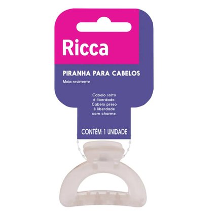 PIRANHA PARA CABELOS RICCA JELLY PEQUENA FALL 1 UNIDADE