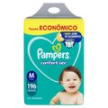 FRALDA PAMPERS CONFORT SEC ULTRA M 196 UNIDADES