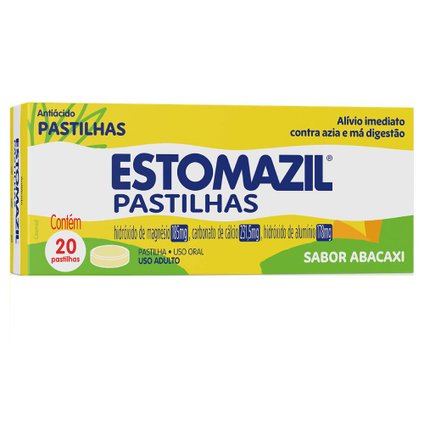 ANTIÁCIDO ESTOMAZIL 20 PASTILHAS