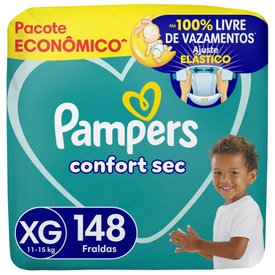 FRALDA PAMPERS CONFORT SEC ULTRA XG 148 UNIDADES