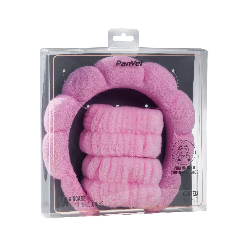 Kit Para Skincare Com Munhequeiras E Tiara Nuvem Acss25