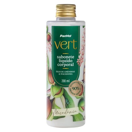 SABONETE LÍQUIDO CORPORAL MACADÂMIA PANVEL VERT 200ML