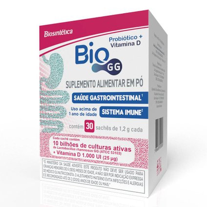 SUPLEMENTO ALIMENTAR BIO GG 10BI/1.000UI 30 SACHÊS DE 1,2G CADA