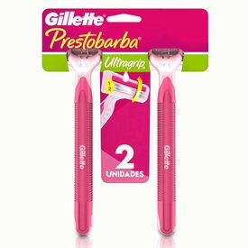 APARELHO DE DEPILAR DESCARTÁVEL FEMININO GILLETTE PRESTOBARBA ULTRAGRIP 3 2 UNIDADES