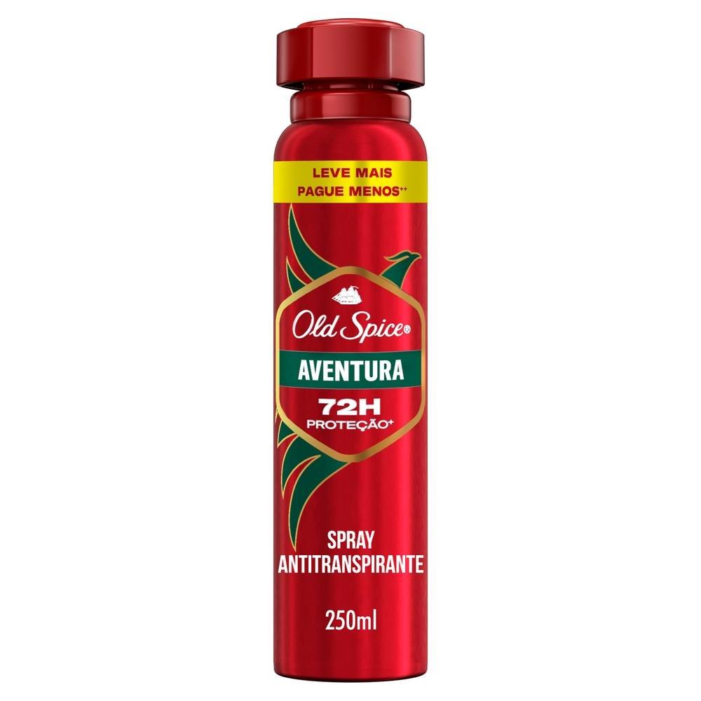 Desodorante Spray Antitranspirante Old Spice Aventura 250ml