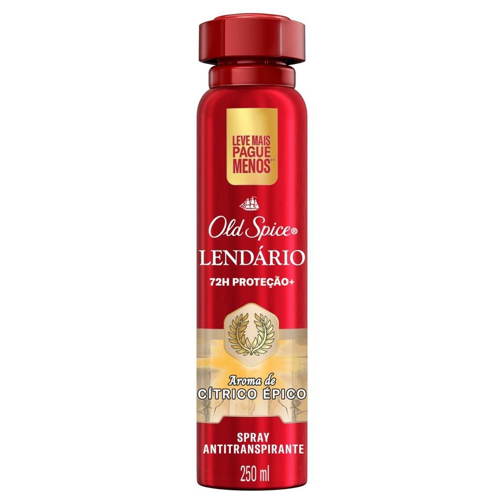 Desodorante Antitranspirante Old Spice Aerossol Lendário 250 Ml