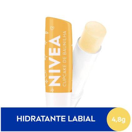 HIDRATANTE LABIAL NIVEA DISNEY PRINCESAS CUPCAKE DE BAUNILHA 4,8G