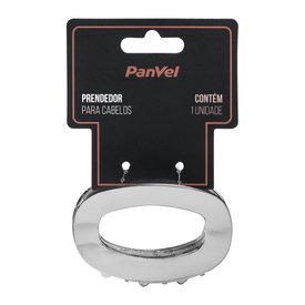 PRENDEDOR DE CABELO METAL OVAL PANVEL ACESSÓRIOS COR PRATA