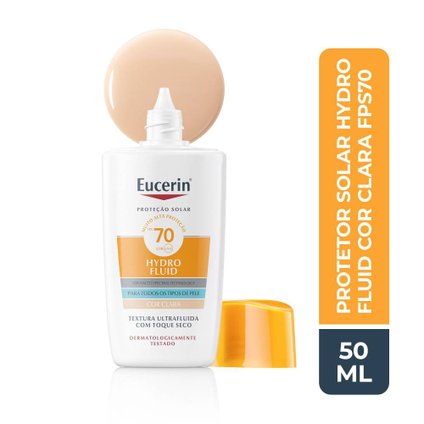 PROTETOR SOLAR FACIAL EUCERIN HYDRO FLUID CLARA FPS70 50ML