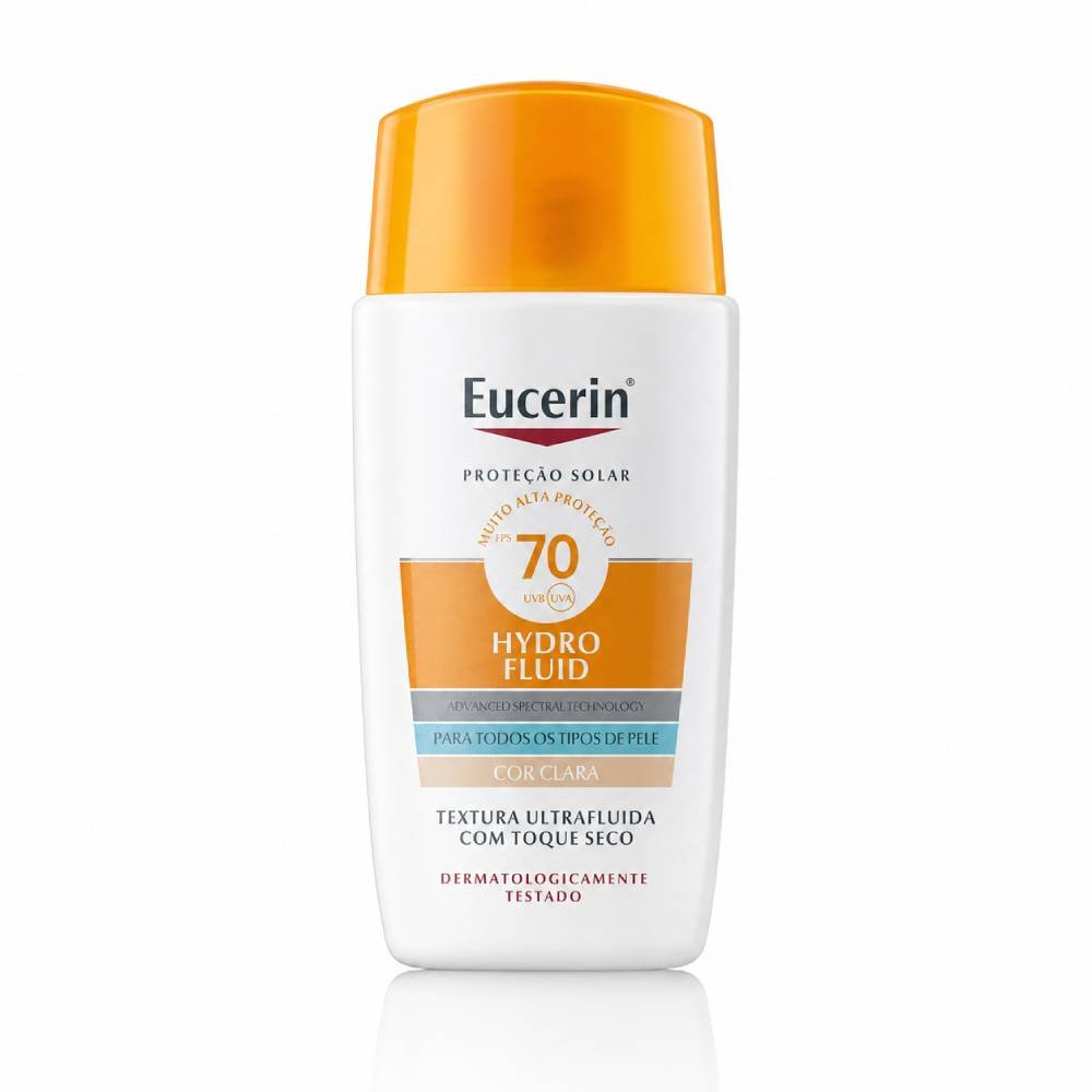 Protetor Solar Facial Eucerin Sun Hydro Fluid Cor Clara Fps70 50ml