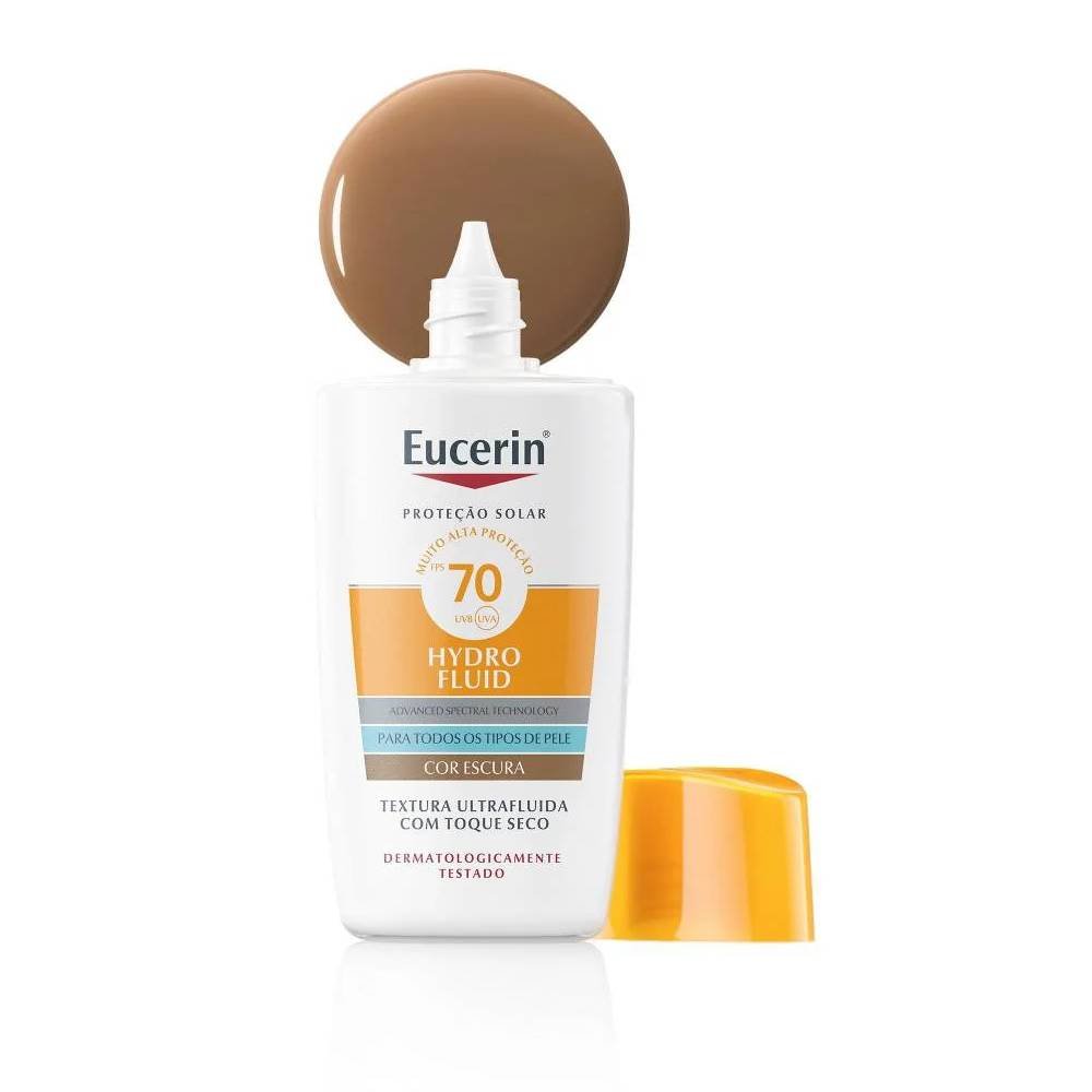 Protetor Solar Facial Eucerin Sun Hydro Fluid Cor Escura Fps70 50ml