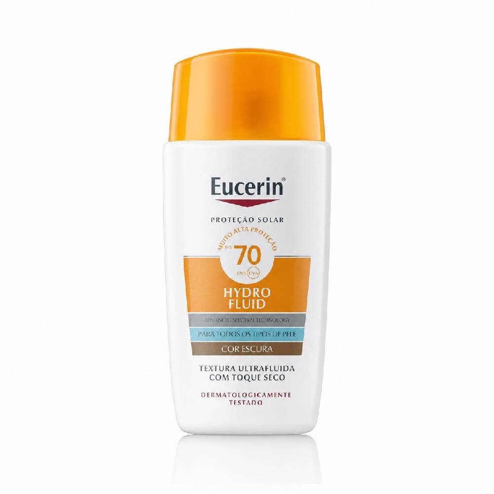 Protetor Solar Facial Eucerin Sun Hydro Fluid Cor Escura Fps70 50ml