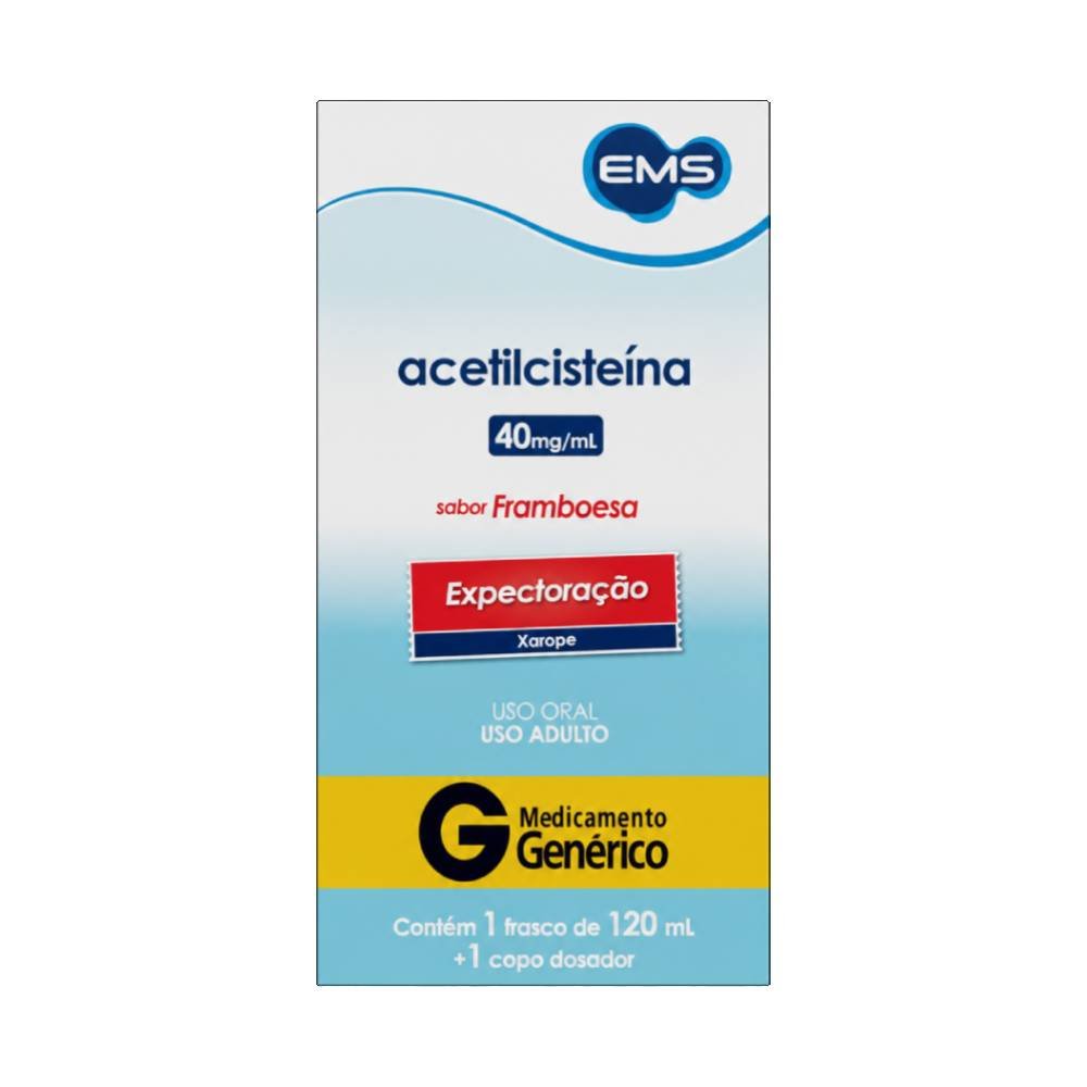Acetilcisteina 40mg Adulto 120ml Ems Genérico L