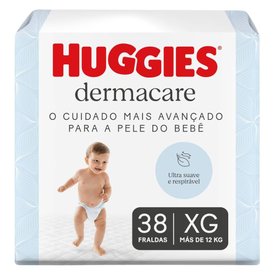 FRALDA HUGGIES PREMIUM DERMACARE XG 38 UNIDADES