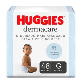 FRALDA HUGGIES PREMIUM DERMACARE G 48 UNIDADES