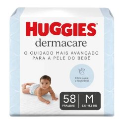 Fralda Huggies Premium Dermacare M 58 Unidades