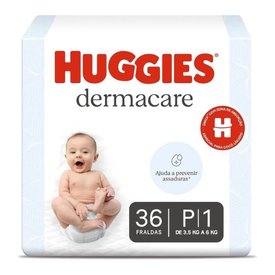 FRALDA HUGGIES PREMIUM DERMACARE P 36 UNIDADES