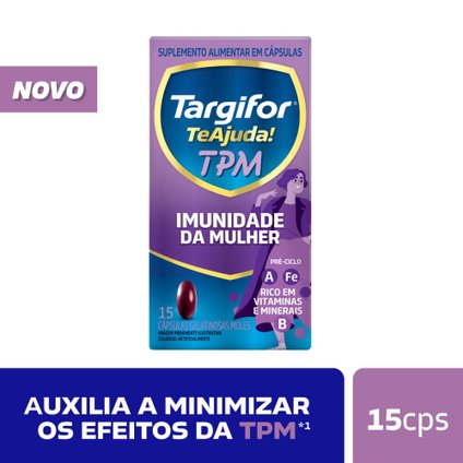 SUPLEMENTO ALIMENTAR TARGIFOR TE AJUDA TPM 15 CÁPSULAS
