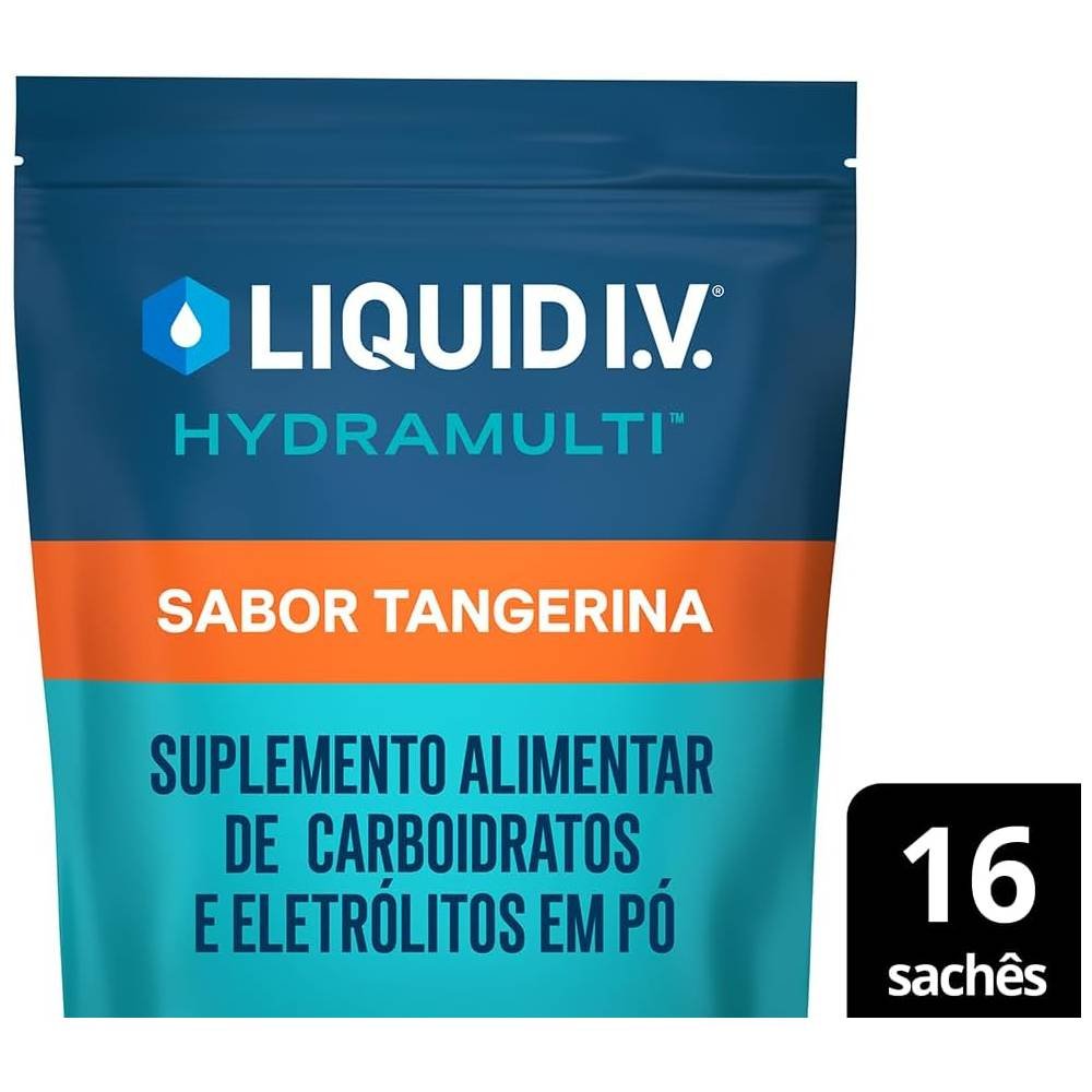 Suplemento Alimentar Liquid Iv Hydramulti Sabor Tangerina 16x16g