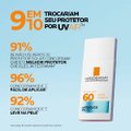 PROTETOR SOLAR FACIAL LA ROCHE-POSAY ANTHELIOS UVAIR SEM COR FPS60 45ML