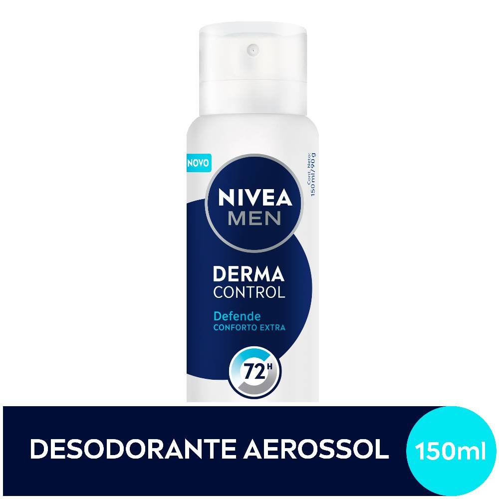  Desodorante Aerossol Nivea Men Derma Control Defende 150ml