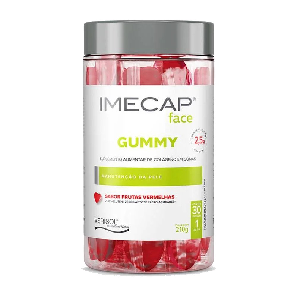 Imecap Face Gummy Frutas Vermelhas 30 Unidades