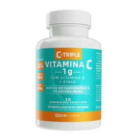 SUPLEMENTO ALIMENTAR VITAMINA C + VITAMINA D + ZINCO 1G C-TRIPLE 30 UNIDADES