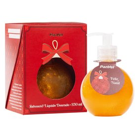 SABONETE LÍQUIDO PARA AS MÃOS DOURADO PANVEL 250ML - PRESENTE DE NATAL