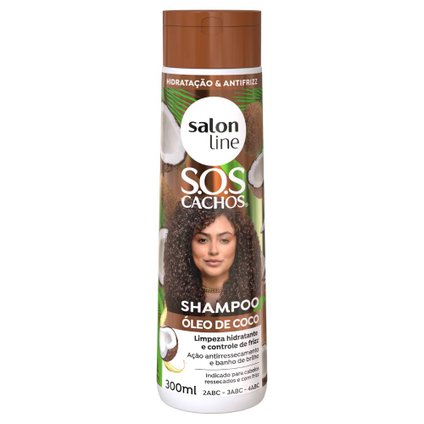 SHAMPOO SALON LINE SOS CACHOS ÓLEO DE COCO 300ML