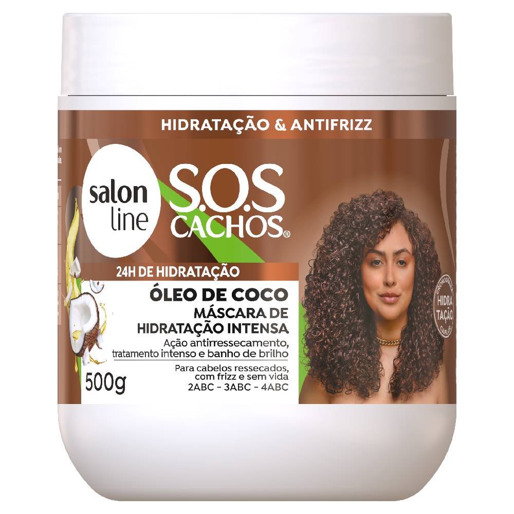 Máscara Capilar Salon Line Sos Cachos Óleo De Coco 500g