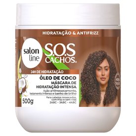 MÁSCARA CAPILAR SALON LINE SOS CACHOS ÓLEO DE COCO 500G