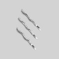 KIT 3 PASSADORES DE METAL DE CABELO PANVEL SHINY DREAM STRASS PRATA