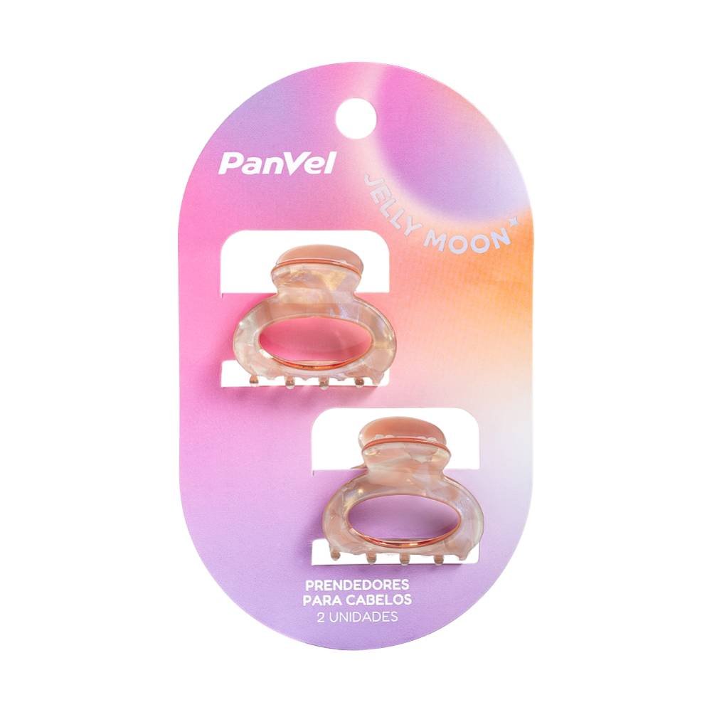 Kit Com 2 Piranhas Plásticas Para Cabelo Jelly Moon Panvel