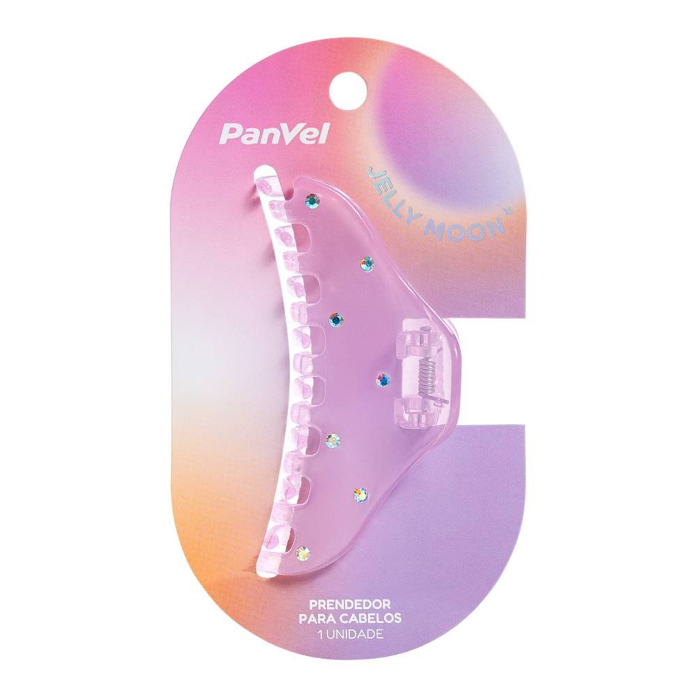 Piranha Plástica Para Cabelo Grande Lilás Jelly Moon Panvel
