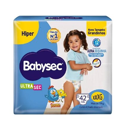 FRALDA BABYSEC ULTRA SEC GALINHA PINTADINHA HIPER XXXG COM 42 UNIDADES
