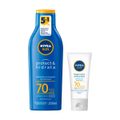 KIT NIVEA SUN PROTETOR SOLAR CORPORAL FPS70 200ML + FACIAL FPS70 40ML