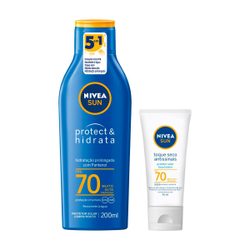 Kit Nivea Sun Protetor Solar Corporal Fps70 200ml + Facial Fps70 40ml