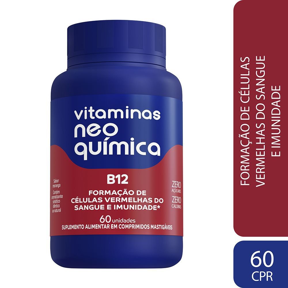 Vitamina B12 Neo Química 60 Comprimidos Mastigáveis