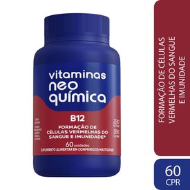 VITAMINA B12 NEO QUÍMICA 60 COMPRIMIDOS MASTIGÁVEIS