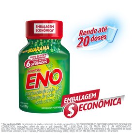 SAL DE FRUTA ENO GUARANÁ ANTIÁCIDO PARA AZIA E MÁ DIGESTÃO FRASCO 100G