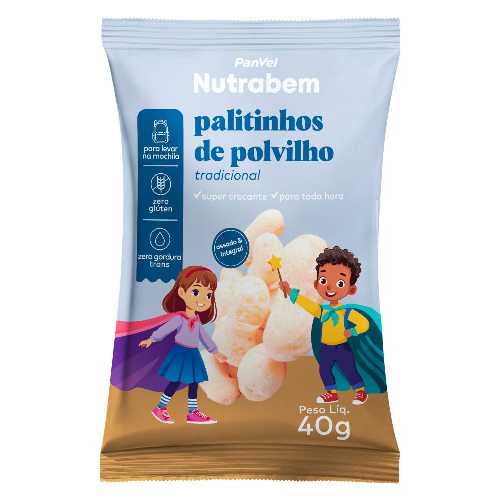 Biscoito De Polvilho Palitinho Infantil Panvel Nutrabem 40g