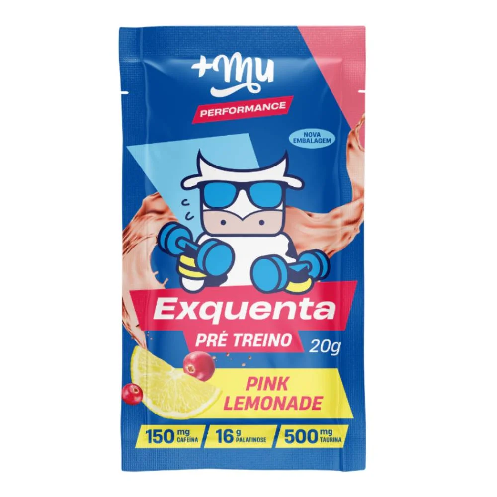 Pré Treino Mu Exquenta Pink Lemonade 20g