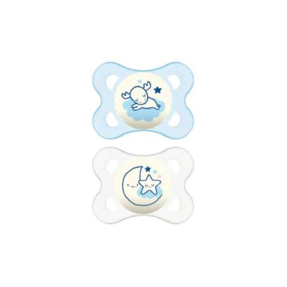Chupeta Mam Original Night 0-6 Meses Azul 2 Unidades