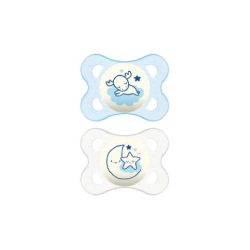 Chupeta Mam Original Night 0-6 Meses Azul 2 Unidades