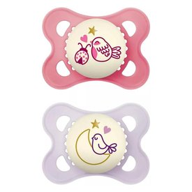 CHUPETA MAM ORIGINAL NIGHT 0-6 MESES COR SORTIDA 2 UNIDADES