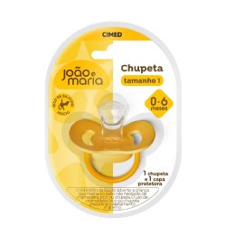 Chupeta João E Maria Amarela Tamanho 1 Com 1 Unidade