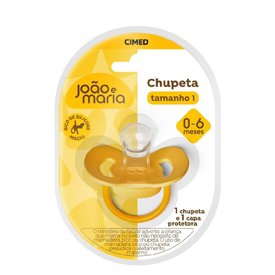 CHUPETA JOÃO E MARIA AMARELA TAMANHO 1 COM 1 UNIDADE