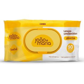 LENÇO UMEDECIDO PARA BEBÊ COM FRAGRÂNCIA JOÃO E MARIA 90 UNIDADES