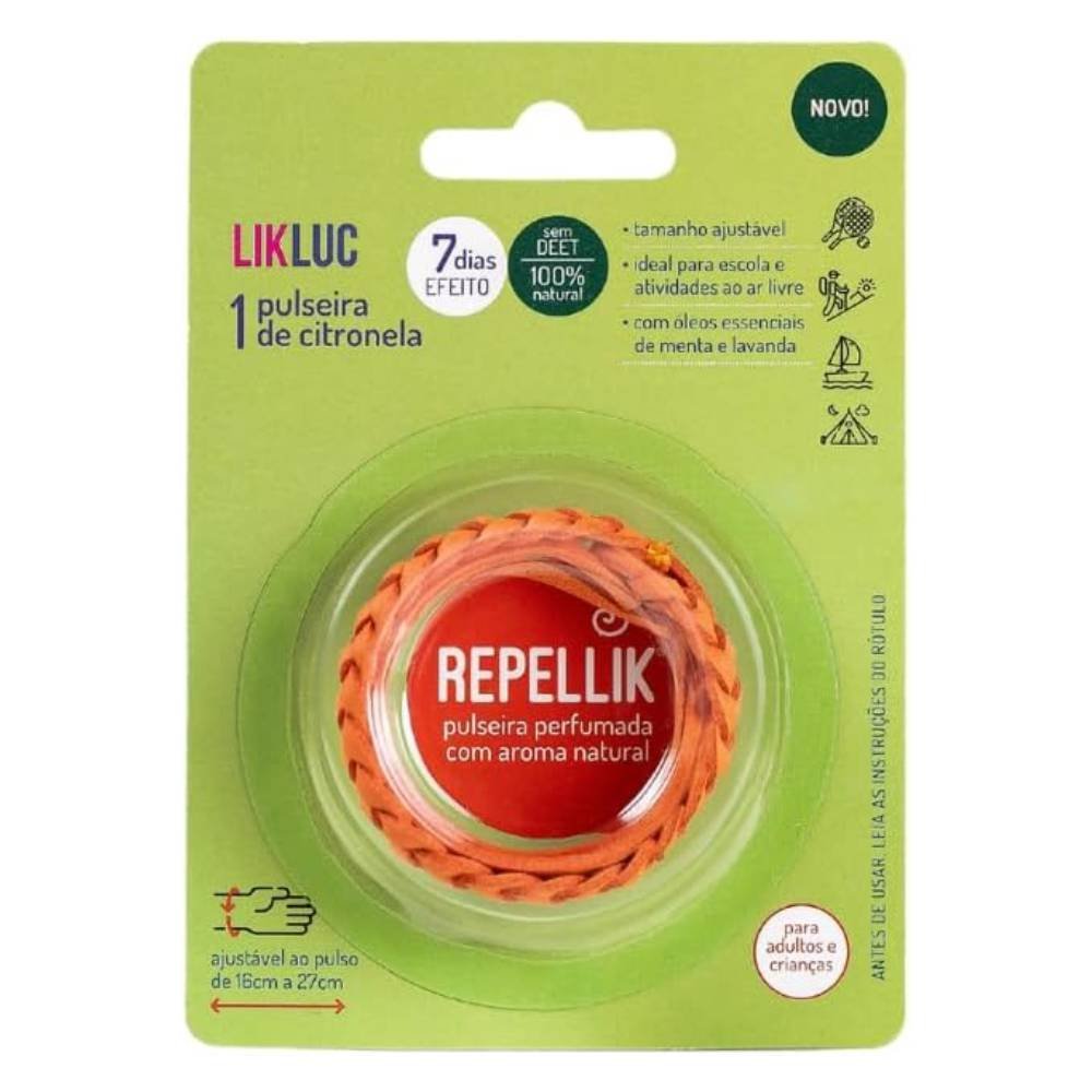 Pulseira De Citronela Likluc Repellik 1 Unidade
